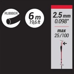 ELASTIQUE PLEIN 2,5 MM 6M -Pêche Vente Boutique elastique plein 25 mm 6m 2