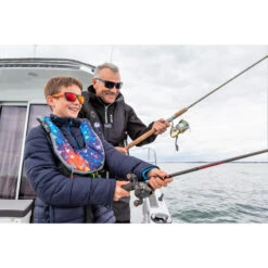 PLASTIMO GILET AUTOMATIQUE EVO JUNIOR BLEU - HARNAIS + SOUS CUTALE -Pêche Vente Boutique gilet automatique evo junior bleu harnais sous cutale 3