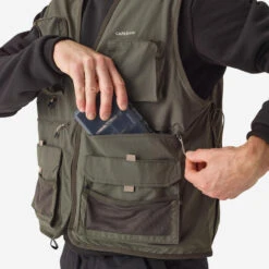 GILET De Pêche 500 Kaki -Pêche Vente Boutique gilet de peche 500 kaki 2