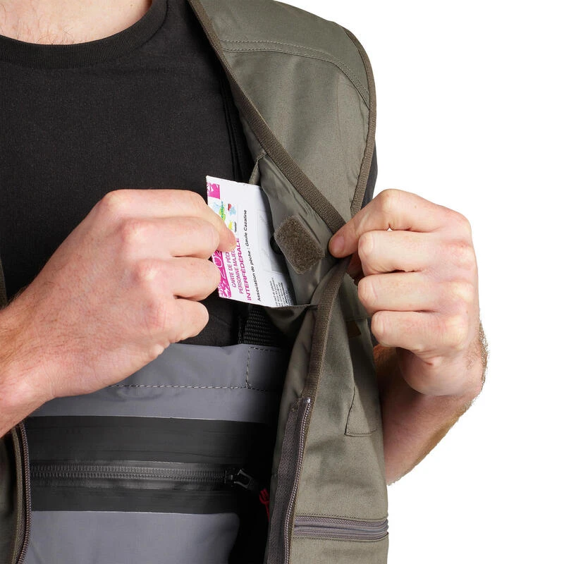 Gilet De Pêche - FV 100 Kaki 4 Gilet De Pêche - FV 100 Kaki – Image 4