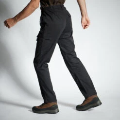 PANTALON CARGO RESISTANT STEPPE 300 NOIR -Pêche Vente Boutique pantalon cargo resistant steppe 300 noir 2