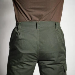 PANTALON CHASSE CHAUD VERT 100 -Pêche Vente Boutique pantalon chasse chaud vert 100 4