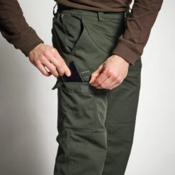 PANTALON CHASSE CHAUD VERT 100 -Pêche Vente Boutique pantalon chasse chaud vert 100 6