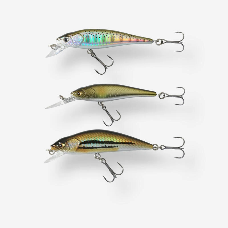 POISSONS NAGEURS JERKBAIT MINNOW PÊCHE AUX LEURRES KIT TRUITE 3 PN 1 POISSONS NAGEURS JERKBAIT MINNOW PÊCHE AUX LEURRES KIT TRUITE 3 PN