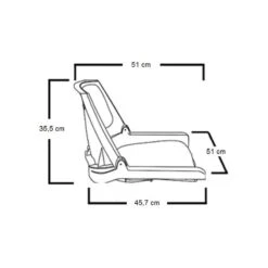 SIÈGE PILOTE RABATTABLE BLANC -Pêche Vente Boutique siege pilote rabattable blanc 5