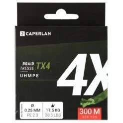 TRESSE PECHE AUX LEURRES TX4 KAKI 300M -Pêche Vente Boutique tresse peche aux leurres tx4 kaki 300m 2