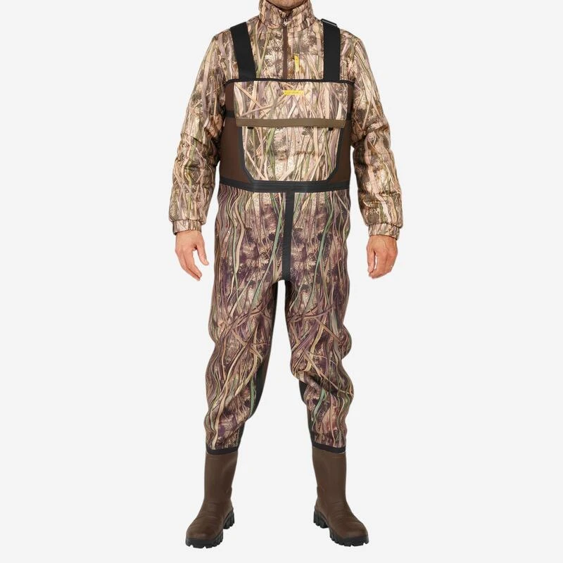 Waders Chasse Chaud 500 Néoprène Camouflage Marais 2 Waders Chasse Chaud 500 Néoprène Camouflage Marais – Image 2